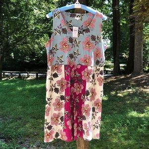 J Jill Floral Sleeveless Knit Dress NWT Pockets